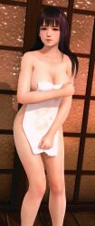 3d ass belly belly_button big_ass big_breasts breasts dead_or_alive dead_or_alive_xtreme_venus_vacation female female_focus female_only koharu_(doa) partially_clothed sole_female solo