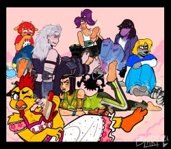 1_eye 2024 4_toes 5_toes absurd_res anthro avian barefoot bird blarf022 blarf_(blarf022) blush bodily_fluids boots_removed bottomwear bovid canid canine caprine chica_(fnaf) chicken clothing comedy_central cross-popping_vein crossover cyclops deltarune denim denim_bottomwear denim_clothing dorohedoro embarrassed ermes_costello feathers feet female fiona_(sorcererlance) five_nights_at_freddy's foot_fetish foot_focus foot_on_face footprint_in_shoe footwear fox freckles futurama galliform group hair hi_res holding_clothing holding_footwear holding_object holding_shoes human humanoid humanoid_feet jeans jojo's_bizarre_adventure kinx_(blarf022) lammy_lamb lying male male/female mammal musk musk_month musky_feet noi_(dorohedoro) on_front pants parappa_the_rapper phasianid plantigrade purple_body purple_hair purple_scales red_hair reptile scales scalie scottgames sheep shoes shoes_removed size_difference smelly smelly_feet smelly_shoes soles sony_corporation sony_interactive_entertainment stink_fumes stone_ocean surrounded susie_(deltarune) sweat sweaty_feet toes torn_bottomwear torn_clothing torn_jeans torn_pants turanga_leela um_jammer_lammy undertale_(series) white_hair yellow_body yellow_feathers