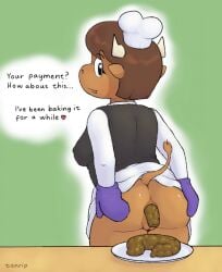 2026 anthro ass baker booty bovine breasts chef chef_hat chef_uniform cookie_haus dialog dialogue feces feces_on_plate feces_pile furry heart_symbol jackbox_games looking_at_viewer looking_back moonique nipples nipples_visible_through_clothing oven_mitts partially_clothed poop pooping pooping_on_plate pussy scat serving_feces shit spread_ass spreading spreading_own_ass tagme talking_to_viewer text the_jackbox_party_pack_11 tonrip vagina watermark