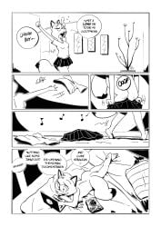 1girls 2025 2d 2d_(artwork) anthro ass bed bedroom black_and_white butt chips_(food) clothes_aside clothes_on_floor clothes_removed clothing clothing_aside clothing_on_floor comic completely_naked completely_naked_female completely_nude completely_nude_female convenient_censoring convenient_censorship dialogue digital_drawing_(artwork) digital_media_(artwork) edtropolis english_text female furry furry_female furry_only glasses laptop laying_on_bed melanie_fox musical_note musical_symbol naked naked_female nonsexual nonsexual_nudity nude nude_female onomatopoeia pillow pulling_down_skirt relaxing removing_clothing shirt simple_background skirt stripping tail taking_clothes_off taking_off_shirt taking_shirt_off text undressing yawn yawning