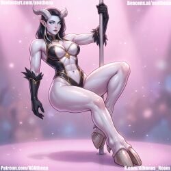 ai_assisted ai_generated athena big_ass big_breasts demon demon_girl demon_horns devil devil_horns draenei draenei_female draenei_paladin draenei_priest draenei_shaman goddess graenei reincarnation succubus succubus_horns succubus_tail thick_ass thick_legs thick_thighs tiefling tiefling_girl world_of_warcraft xoathena