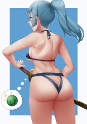 1girls ass bikini breasts cojohn female jujutsu_kaisen kasumi_miwa sword tagme