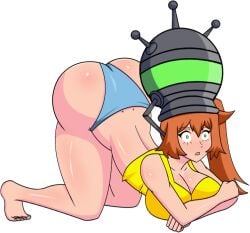 ass ass_focus ass_up ass_up_face_down big_ass boku_no_hero_academia breasts dlobo777 expressionless face_down_ass_up female_only femsub glowing glowing_eyes green_eyes helmet huge_ass huge_hips hyper_ass hypnosis hypnotic_accessory jimmy_neutron_boy_genius kendou_itsuka large_ass large_breasts large_hips my_hero_academia open_mouth orange_hair panties pantsless short_hair shrunken_irises sitting striped_panties tech_control thick_thighs thighs underwear yolkian