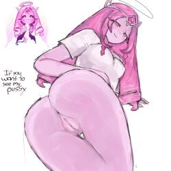 big_ass cookie_run cookie_run_kingdom curvy_figure cute_expression cute_eyes cute_face cute_female cute_girl eternal_sugar_cookie female_focus half-dressed half_nude hand_on_hip juicy_pussy medium_breasts nipples_visible_through_clothing pink_eyes pink_hair presenting_pussy provocative_pose pussy pussy_lips smiling_at_viewer smug_expression smug_face smug_grin solo_female