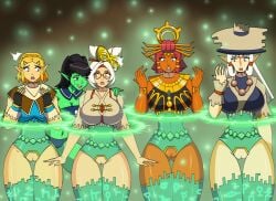 ass big_breasts blonde_hair blue_eyes breast_expansion breast_growth breast_growth_(enlargement) breasts breasts_bigger_than_head comic comic_page completely_nude complex_background dark-skinned_female dark_skin dlobo777 empty_eyes evil_smile female femsub gerudo glasses green_eyes hair hair_ornament harem harem_outfit huge_ass huge_breasts large_breasts lipstick nintendo nude paya_(the_legend_of_zelda) ponytail princess_zelda purah purah_(tears_of_the_kingdom) pussy red_eyes red_hair riju silver_hair tears_of_the_kingdom tech_control the_legend_of_zelda the_legend_of_zelda:_tears_of_the_kingdom tongue transformation wide_hips zelda_(tears_of_the_kingdom)