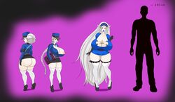 3girls alternate_ass_size alternate_breast_size annon areolae ass bimbo bimbofication blue_lipstick breasts bubble_butt caroline_(persona_5) exposed_pussy eyeshadow female height_difference high_heels huge_ass huge_breasts justine_(persona_5) lavenza lipstick looking_at_viewer makeup multiple_girls nipples pale_skin persona persona_5 pussy shortstack size_comparison tagme thick_thighs tied_hair very_long_hair white_hair yellow_eyes