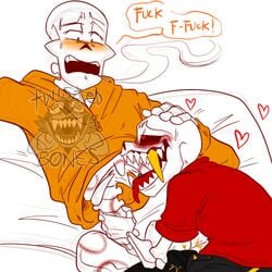 artist_logo bite_mark cussing gay incest lizheru lizherubones male papyrus papyrus_(underswap) papyrus_au sans sans_au swearing tagme underfell underfell_sans underswap underswap_papyrus undertale undertale_au undertale_fanfiction yaoi