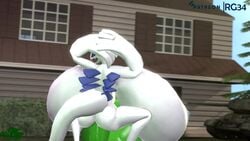 3d animated anthro female hyper hyper_breasts hyper_penis lugia no_sound pokemon pokemon_(species) rgtdwtbr solo source_filmmaker tagme video