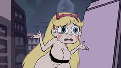 big_breasts blonde bottomless breast_strap casual edit huge_breasts public screencap screenshot screenshot_edit shortstack star_butterfly star_vs_the_forces_of_evil thebrise wide_hips