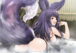 1girls animal_ear animal_ears black_hair breasts female granblue_fantasy granblue_fantasy_versus looking_at_viewer yuel yuel_(granblue_fantasy)