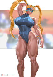 1girls big_breasts breasts female female_only kasai_x3 large_breasts lejeanx3 muscles muscular muscular_female rainbow_mika solo street_fighter thick_thighs wide_hips