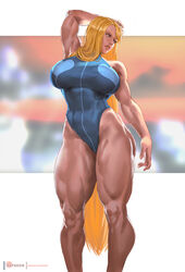 1girls big_breasts breasts female female_only kasai_x3 large_breasts lejeanx3 long_hair muscles muscular muscular_female rainbow_mika solo street_fighter thick_thighs very_long_hair wide_hips