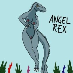 1girls angel_rex anthro aquatic_reptile female female_only jurassic_park jurassic_world mosasaurus naked