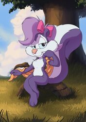 anthro female fifi_la_fume looking_at_viewer minum skunk solo tiny_toon_adventures