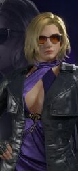 1girls 3d 
tigerlover07 big_breasts blonde_hair boob_window brown-tinted_eyewear cleavage female female_only fully_clothed namco nina_williams official_art silf solo sunglasses tekken tekken_1 tekken_2 tekken_3 tekken_4 tekken_5_dark_resurrection tekken_6_bloodline_rebellion tekken_7 tekken_8 tekken_blood_vengeance tekken_tag_tournament tekken_tag_tournament_2 tinted_eyewear