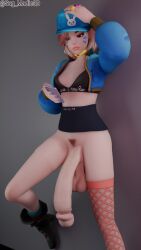 3d big_balls big_penis d.va earrings futa_only futanari hoop_earrings hoop_earrings_oversized hung_futanari overwatch overwatch_2 phone pubic_hair solo_futa street_style_d.va sug_madic3d