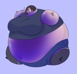 1girls belly blueberry_inflation breasts hyper_belly inflation puffytwink spherical_inflation sunken_head sunken_limbs