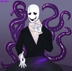 1boy 2d boner_in_pants bonez bulge gaster male male_only put2littlemore solo tagme tentacle undertale undertale_(series)