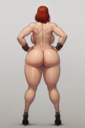 ai_generated big_ass big_breasts black_widow_(marvel) high_heels marvel muscular_female ozymandias pawg solo tagme