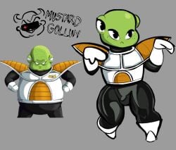 4_eyes bald dragon_ball dragon_ball_z ginyu_force green_skin guldo latex male_focus male_only shortstack solo_male