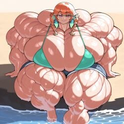 1girls ai_generated biceps bikini breasts extreme_muscles female_pecs gigantic_breasts hololive hololive_english huge_breasts huge_muscles huge_pecs hyper_muscles large_pectorals muscular_female pecs pectorals takanashi_kiara two-know veins veiny_muscles