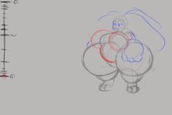 animated big_breasts breasts gooeyvexo huge_breasts inflation thick_thighs wide_hips