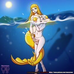 big_breasts bikini bikini_top blonde_hair bodily_fluids breast_grab breasts clothing coco_(mermaid_melody_pichi_pichi_pitch) cum duo erection female fish_tail genital_fluids genitals gigantic_breasts hair hand_on_breast handjob hi_res human humanoid humanoid_genitalia humanoid_penis larger_female male male/female mammal marine massive_breasts merfolk mermaid mermaid_ass mermaid_girl mermaid_melody_pichi_pichi_pitch mermaid_position mermaid_tail neocorona nipple_fetish nipple_pinch nipple_play nipples nude open_mouth orgasm original_character penile penis pinch ruined_orgasm sex size_difference someone_else's_oc swimwear thomas_chambers_(vegeta002) water white_hair yellow_eyes