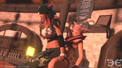 1futa 1girls 3d abs animated assjob bandana blender blender_(software) buttjob cat_ears cat_tail catgirl cg clothed_buttjob clothed_female eorzean_erotica female_on_futa femdom final_fantasy final_fantasy_xiv functionally_nude functionally_nude_futanari futa_with_female futanari futasub green_eyes grinding i'tolwann indoors inside lap_dance light-skinned_female light-skinned_futanari light_skin long_hair midriff miqo'te penis pink_hair ponytail purple_eyes red_hair sitting sitting_on_lap sitting_on_penis sitting_on_person sitting_on_stool sunset tagme tail_wrap v'kebbe video