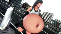 1girls air_tank animated belly belly_expansion belly_inflation belly_pop female female_only final_fantasy final_fantasy_vii hose imbapovi inflation moaning popping solo sound square_enix swell_reads tagme tifa_lockhart video voice_acted