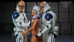 1girls 332nd_company 3boys 3d 3d_(artwork) 501st_clone_trooper ahsoka_tano alien alien/human alien_girl alien_humanoid animated armor ass ass_grab back background big_ass big_balls big_butt blender blender_(software) blender_cycles blue_eyes breast_grab breasts clone_trooper clone_wars clothed clothed_male clothing completely_nude female fully_clothed gangbang gloves grabbing groping headband headgear horn human_on_humanoid humanoid interspecies looking_at_viewer looking_back looking_back_at_viewer male mmf_threesome multiple_boys naked nude nude_female nudity open_eyes orange_body rear_view self_upload smile soldier standing star_wars submissive submissive_female tentacle_hair the_clone_wars:_season_seven threesome togruta trio typiconart unprofessional_behavior white_body white_skin