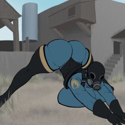 1girls ass ass_expansion background blue_team_(team_fortress_2) bodysuit breast_expansion breast_press breasts_bigger_than_head d34h expansion_sequence fempyro gas_mask high_heels huge_ass huge_breasts jack-o_pose mask obscured_face pyro pyro_(team_fortress_2) skin_tight straps team_fortress_2 thigh_expansion thighhighs