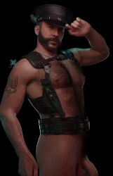 3d 3d_(artwork) 3d_model activision bdsm_gear call_of_duty call_of_duty_modern_warfare_2_(2022) captain_price flaccid flaccid_cock flaccid_penis hairy hairy_male harness infinity_ward john_price light-skinned_male light_skin obbi_mation pubic_hair solo solo_focus solo_male veiny veiny_penis