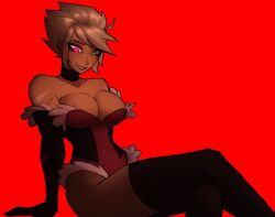 big_breasts brawlhalla breasts eirlys female female_only heterochromia petra_(brawlhalla)