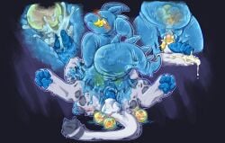 alien anthro balls big_belly blue_penis bodily_fluids cadaverdisco cowgirl_position cum cum_inside dragon duo egg egg_laying eggnant excessive_cum excessive_genital_fluids felid female female_penetrated from_front_position genital_fluids genitals goo_(fissioncity) goo_creature hi_res male male/female male_penetrating male_penetrating_female mammal mythological_creature mythological_scalie mythology nickolai_(fissioncity) on_bottom on_top pantherine paws penetration penis rear_view scalie sex snow_leopard translucent translucent_body