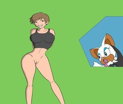 2girls anomulus_ back_view bottomless digital_drawing_(artwork) fanart front_view hands_behind_back multiple_girls original_artwork rouge_the_bat sonic_(series) sonic_the_hedgehog_(series) sonic_x sports_bra standing standing_position surprised topaz_(sonic_the_hedgehog)