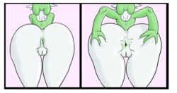 anthro anus ass big_butt big_thighs female from_behind gardevoir infiniteshades musk pokémon_(species) pokemon pokemon_(species) spread_ass spread_butt sweat sweaty sweaty_ass vagina