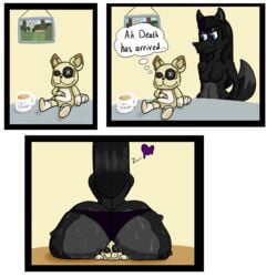 anthro anthro_fox infiniteshades panties plushie plushy shady_(infiniteshades) sitting smothering snezhinka_(infiniteshades) sweat sweaty sweaty_ass