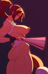 ass big_ass bubble_ass bubble_butt huge_breasts king_of_fighters looking_at_viewer mai_shiranui nipples playzholder sideboob