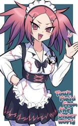 1girls cute_fang demon_girl duel_monster female maid maid_headdress tour_guide_from_the_underworld twintails wbsbism yu-gi-oh!