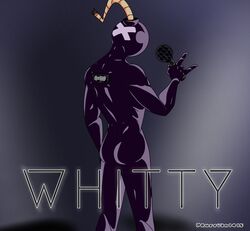 1boy anthro black_skin friday_night_funkin male_only object_head solo whitty