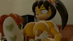 anthro breast_sucking canine crossover feline female female_protagonist freedom_planet freedom_planet_2 gladehope honey_the_cat milla_basset nude nude_female sonic_(series) sonic_the_hedgehog_(comics) sonic_the_hedgehog_(series) video_games yuri