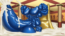 abs arms_up biceps big_muscles blue_skin cum cum_bath cum_drip cum_dripping cum_dripping_from_penis cum_drool cum_flood cum_flooding cum_on_balls cum_on_body cum_on_ceiling cum_on_floor cum_on_ground cum_on_legs cum_on_lower_body cum_on_penis cum_on_self cum_on_walls cum_shot cum_shower cum_spatter cumming cumshot eight_pack excessive_cum flex flexing flexing_bicep god hyper hyper_balls hyper_butt hyper_genitalia hyper_muscles hyper_penis hyper_testicles male male_only muscle muscles muscular muscular_arms muscular_back muscular_legs muscular_male muscular_thighs pecs regnar solo solo_male temple veins veiny_penis