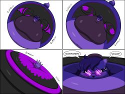 big_ass big_breasts blueberry_inflation breasts bubble_butt female huge_ass lj_caffie renamon sunken_head sunken_limbs thick_thighs wide_hips