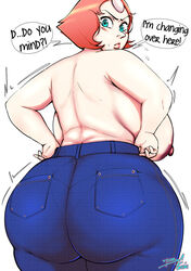 1girls ass big_ass big_breasts big_butt bittercream breasts bubble_ass bubble_butt butt cartoon_network chubby curvy dat_ass erect_nipples fat_ass fat_butt female female_only huge_ass huge_breasts huge_butt jeans large_ass large_breasts large_butt looking_at_viewer looking_back nipples pants pearl_(steven_universe) round_ass round_butt solo solo_female steven_universe steven_universe_future thick thick_ass thick_legs thick_thighs tight_jeans tight_pants topless voluptuous walk-in wide_hips