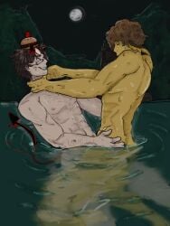 007n7_(forsaken) 2boys explovara forsaken_(roblox) fully_nude hacker horns male public_sex river roblox roblox_game robloxian self_upload sex_in_water shedletsky_(forsaken) tagme