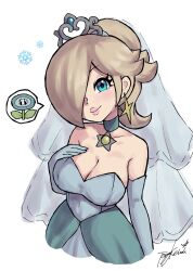 blonde_hair blue_eyes breasts female female_only mario_(series) nintendo princess_rosalina solo super_mario_galaxy super_mario_odyssey yamino_ekakinin