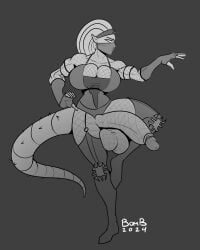 1futa balls big_balls big_breasts boots breasts cleavage clothed clothing dick dickgirl erection futa_only futanari huge_balls huge_cock khameleon large_breasts large_penis leotard lizard lizard_girl lizard_humanoid looking_at_viewer monochrome mortal_kombat muscular muscular_futa muscular_futanari ninja oil_bomb oilbomb partially_clothed penis scales scalie scalie_humanoid side_eye smooth_balls smooth_penis solo solo_futa tail