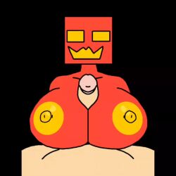 1boy 1boy1girl 1girls 8249071 animated beat_banger boobjob breasts creator_of_sex cube cube_(geometry_dash) cube_12_(geometry_dash) edit edited_art female geometry_dash ibispaintx male male/female male_pov paizuri robtopgames straight tagme titjob toriel_beat_banger