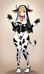 ai_generated corset cow_ears cow_horns cow_print cow_tail female female_focus female_only latex rubber