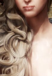 3d blonde_hair cum_on_face cum_on_lips danica_pure-spring female lips milf neck nonstickypants skyrim the_elder_scrolls